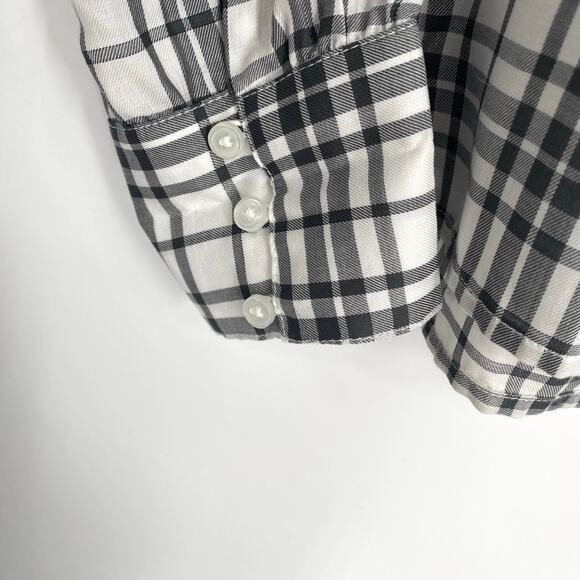 Lucky Brand Top Women’s Small Western Plaid Ruffle Edge Feminine Equestrian - Picture 4 of 10